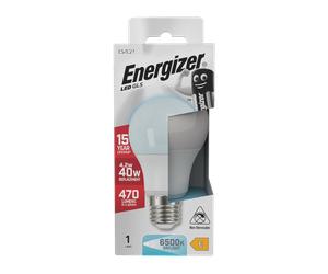 Energizer S29777 4.2W 470lm E27 ES GLS LED Bulb Opal Daylight 6500K