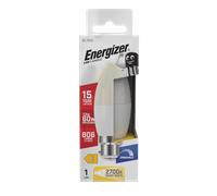 Energizer S29821 7.3W 806lm B22 BC Candle LED Bulb Opal Warm White 2700K Dimmable
