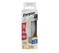 Energizer S29822 7.3W 806lm B15 SBS Candle LED Bulb Opal Warm White 2700K Dimmable