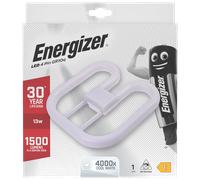Energizer LED 2D Lamp, GR10q 4-Pin, 13W=28W, 1500lm, 4000K Cool White, 30000 Hours