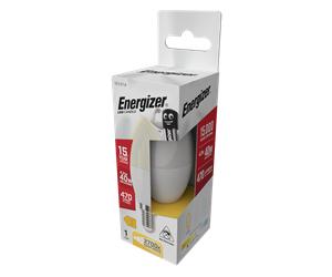 Energizer S8851 4.2W 470lm E14 SES Candle LED Bulb Opal Warm White 2700K