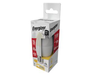 Energizer S8880 4.2W 470lm E27 ES Candle LED Bulb Opal Warm White 2700K