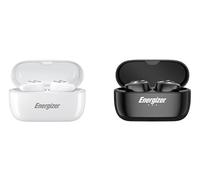 Energizer - Set of 2 Bluetooth 5.2 Headphones, 5 Hours of Use, Touch Control Pairing, Hands-Free Calling, Stereo Sound - White & Black