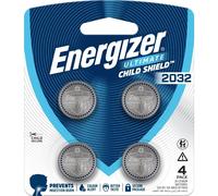 Energizer Ultimate Child Shield 2032 Lithium Coin Batteries 3V CR2032 Pack of 4