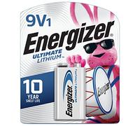 Energizer Ultimate Lithium 9V Batteries (1 Pack), Lithium 9 Volt Batteries