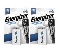 Energizer Ultimate Lithium 9V PP3 6LR61 L522 Batteries Long Expiry