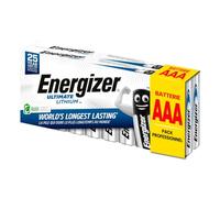 20 Energizer Ultimate Lithium AAA Batteries - Long Lasting Batteries for Devices Torches Toys and Cameras