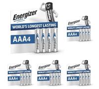 Energizer Ultimate Lithium AAA Batteries (20 Pack) - World's Longest Lasting Triple A Battery - Ideal For High Drain Devices - 100% Recyclable Plastic Free Packaging - 25 Year Shelf Life