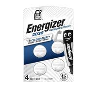 Energizer CR2032 Batteries 3V Lithium Coin Cell (4 Pack) - World's First 3in1 Child Shield Colour Alert Technology - Long-Lasting Power for AirTags, Key Fobs, Watches and Home Devices