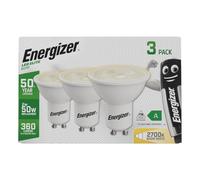 Energizer Ultra Efficient - 50 Year Life Span - GU10 LED Bulbs - Ideal LED Light Bulbs for Fittings Featuring a GU10 LED Bulb. Ultra Low Energy. Next Generation - Warm White - 3 Pack