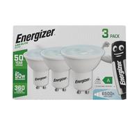Energizer Ultra Efficient - 50 Year Life Span - GU10 LED Bulbs - Ideal LED Light Bulbs for Fittings Featuring a GU10 LED Bulb. Ultra Low Energy. Next Generation - Daylight White - 3 Pack