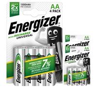 Energizer Universal AA HR6 1300mAh Rechargeable Batteries Latest Version