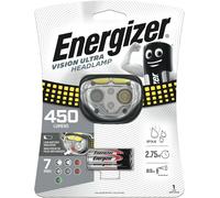 Energizer Vision Ultra LED Headlamp 450 Lumens Headlight 7 Modes + 3 AAA Battery