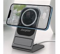 ENERGIZER Wireless Charger Induction Aluminum Stand Wireless Charging Stand Foldable Fast 15W Qi Certified Dual Charging Modes for iPhone 16 15 14 13 12 Pro Max XR Plus, Samsung S23 (WCP109)