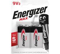 Energizer Max 9v Batteries Pack of 2