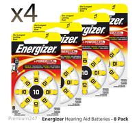 Energizer ZA10 Size Hearing Aid Batteries Zinc Air 1.4V PR70 Cells Powerseal UK