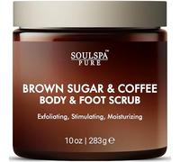Energizing Body Scrub with Brown Sugar and Coffee for Feet and Body, Body Exfoliating Moisturizing with Brown Sugar and Coffee for All Skin Types, 10 oz