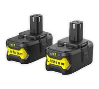 Energup Pack of 2 18 V 5000 mAh Replacement Batteries for Ryobi 18 V Battery RB18L50 RB18L40 RB18L25 RB18L15 RB18L20 P102 P103 P108 with LED Display
