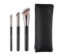 ENERGY 3-in-1 Makeup Brush Set with Travel Pouch Portable, including Foundation Brush, Concealer Brush (Gift for Her, Gift for Woman)