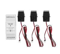 Energy 3 Phase 4 Wire Electricity Usage Meter with 3x120A Clamp CT and Relay for Home Solar System and Grid Consumption Monitoring 90-250VAC