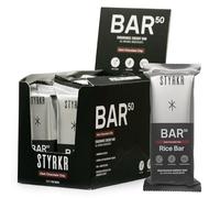 Energy Bars by Styrkr - Pack of 12 Rice Bars for Cycling & Running - Dark Chocolate Chip Flavour - Approved by Endurance Athletes - 50g of Carbs via Advanced Dual-Carb Formulation - BAR50-12x Pack