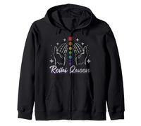 Energy Chakra Holistic Healing Hands Reiki Queen Zip Hoodie
