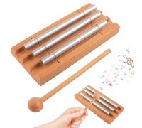 Energy Chime, Chime Chime Stick, Wooden Chime Stick, Drums, 3 Tone Chime Bar with Wooden Mallet, Percussion Wind Chime for Early Music Training, Prayer, Yoga, Meditation