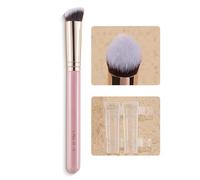 ENERGY Concealer Brush,Professional Under Eye Makeup Small Angled Precision Face Blending Brush-Liquid Cream Foundation Concealer for Dark Circles,Make Up Nose Contour Applicator Vegan (Teardrop,Pink)