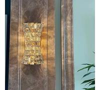 Energy Conservation Wall Light, Modern Clear Crystal Wall Light Indoor Living Room Bedroom Wall Lamp G4 Bulb Chrome d Metal (Natural light 50cmChrome)