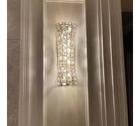 Energy Conservation Wall Light, Modern Clear Crystal Wall Light Indoor Living Room Bedroom Wall Lamp G4 Bulb Chrome d Metal (Natural light 50cmd)