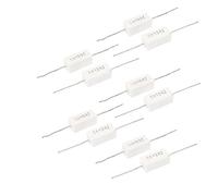 Energy consuming elements 10 Pcs Fixed Resistors 5W Watt 10 Ohm J Ceramic Cement Power Single Resistors Resistor White