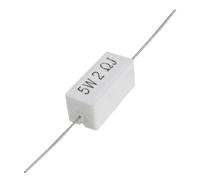 Energy consuming elements 10 Pcs Fixed Resistors 5W Watt 2 Ohm 5% Wire Wound Ceramic Single Resistors Cement Resistors