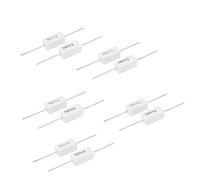 Energy consuming elements 10 Pcs Fixed Resistors 5W Watt 5 Ohm J Ceramic Cement Power Single Resistors Resistor White