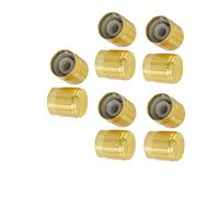 Energy consuming elements 10 Pcs Variable Resistors Gold Tone 6mm Knurled Shaft Insert Dia. Potentiometer Potentiometers Control Knobs