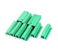 Energy consuming elements 10Pcs Aluminum Housed 100W Watt 50 Ohm 5% Tolerance Fixed Resistor Green