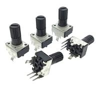 Energy consuming elements 10PCS RV09 12.5mm Vertical Potentiometer 1K 2K 5k 10K 20K 50K 100K 500K 0932 Adjustable Resistor 3pin Sealed Potentiometers Kit (Size : 200K Ohm)