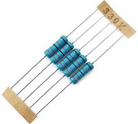 Energy consuming elements 150pcs 30 Values 2W Resistance 1Percent Metal Film Resistor Assortment Kit, Electronic Resistors Set Resistor (Size : 1K-820K)