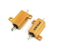 Energy consuming elements 2 Pcs Chassis Mounted Yellow Aluminum Housed Clad Resistors 10W 50 Ohm (2 Pcs Chassis Mounted Yellow Aluminum Housed Clad Resistors 10W 50 Ohm