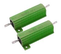 Energy consuming elements 2 Pcs Green 50 Watt 3.9K Ohm 5% Aluminum Shell Wire Wound Resistors (2 piezas, verde, 50 vatios, 3.9K ohmios, 5%, aluminio, resistencias para heridas de alambre