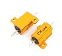 Energy consuming elements 25W 150 Ohm axia-l Wirewound Aluminum Case Resistor Gold Tone 2 Pcs (25W 150 Ohm axia-l Wirewound Aluminum Case Resistor Gold Tone 2 Pcs