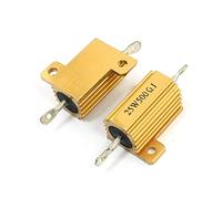 Energy consuming elements 25W 500 Ohm axia-l Wirewound Aluminum Case Resistor Gold Tone 2 Pcs (25W 500 Ohm axia-l Wirewound Aluminum Case Resistor Gold Tone 2 Pcs