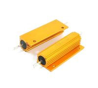 Energy consuming elements 2Pcs Chassis Mounted Aluminum Casing Housed Clad Resistors 100W 100Ohm (2Pcs Chassis Mounted Aluminum Casing Housed Clad Resistors 100W 100Ohm