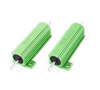 Energy consuming elements 2pcs Electrical Part 50W 10 Ohm 5% Tolerance Wirewound Aluminum Shell Resistance Resistor Green (2 piezas eléctricas 50W 10 ohmios 5% de tolerancia bobinado alambre de alumin