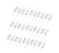 Energy consuming elements 30Pcs 5W Fixed Resistors 2.2OHM 5% Wire Wound axia-l Ceramic Cement Power Single Resistors Resistor White