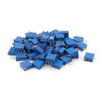 Energy consuming elements 50Pcs 3296W-203 Variable Resistors 20K Ohm Resistor Trim Pot Potentiometer Potentiometers Trimmer Blue