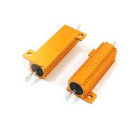 Energy consuming elements 50W 6.8 Ohm axia-l Wirewound Aluminum Clad Resistor Gold Tone 2Pcs (50W 6.8 Ohm axia-l Wirewound Aluminum Clad Resistor Gold Tone 2Pcs