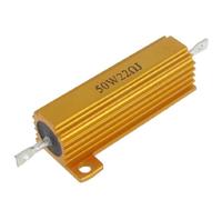 Energy consuming elements 50W Watt 22 Ohm 5% Aluminum Case Wirewound Resistor Gold Tone (50W vatio 22 ohmios 5% caja de aluminio Wirewound Resistor Tono dorado