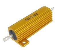 Energy consuming elements 50W Watt 56 Ohm 5% Chassis Mounted Aluminum Housing Resistor Gold Tone (50W vatio 56 ohmios 5% en chasis Montado en aluminio Resistor de caja Tono dorado