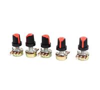 Energy consuming elements 5pcs B50K Variable Resistors Ohm 3 Terminals Rotary Shaft Audio Type B Potentiometers Potentiometer Pot