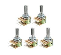 Energy consuming elements 5PCS WH148 Potentiometer 1K/2K/5K/10K/20K/50K/100K/250K/500K/1M Ohm 20MM 6PIN Taper Rotary Carbon Film Resistors (Size : 5K Ohm)